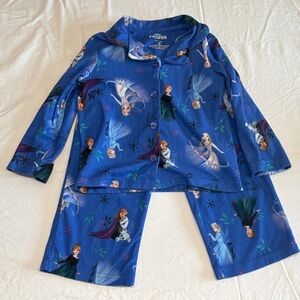 Disney Blue Frozen Anna & Elsa Girls' Pajama Set